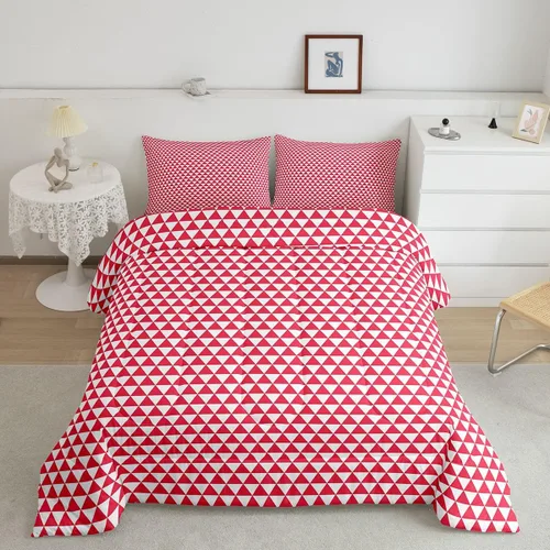 Vista 20 de Manfei Geometric Triangle Twin Size Bedding Set with 1 Pillowcase - Triangles Bedding Set for Kids Boys Girls Bedroom,Modern Simple 2 Pieces All