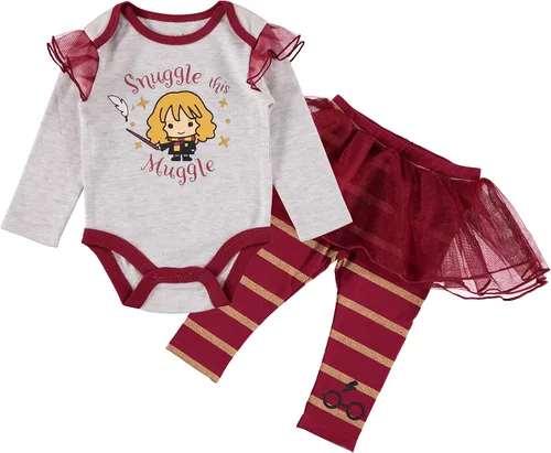 Vista 11 de Harry Potter Ropa para bebé niña con una pieza y leggings o diadema, traje de bebé, conjunto de regalo para bebé