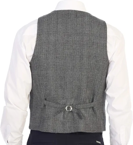 Vista 100 de Gioberti Chaleco de tweed formal de 6 botones para hombres
