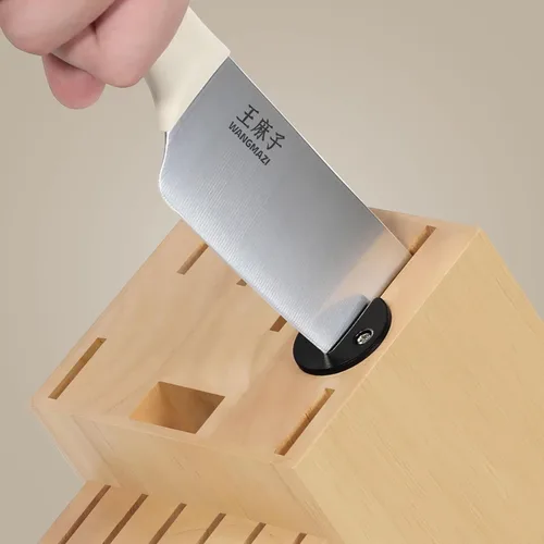 Vista 4 de WANGMAZI Juego de 15 cuchillos de acero inoxidable japonés de alto carbono, juego de cuchillos afilados para cocina, apto para lavavajillas, caja