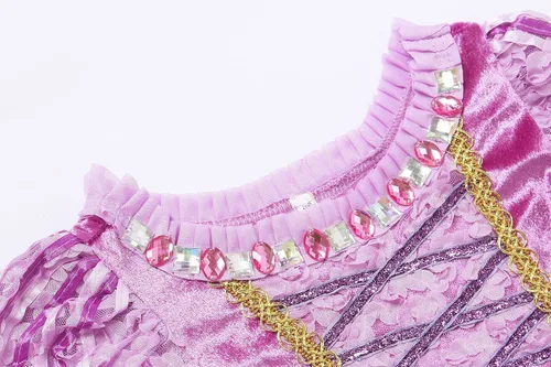 Vista 4 de JerrisApparel Disfraz de princesa de Halloween para niñas, vestido de fiesta de cumpleaños de Navidad