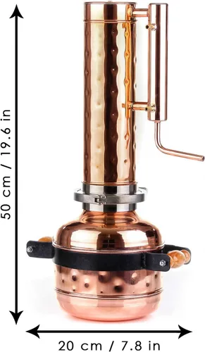 Vista 5 de Destilador de aceites esenciales 1,9 gales/7 L Kit premium para la fabricación y extracción de aceite de destilación al vapor