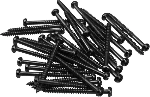 Vista 2 de 32 tornillos de montaje para pastilla Yootones Bass compatibles con pastillas P Bass Jazz Bass o P90 (negro)