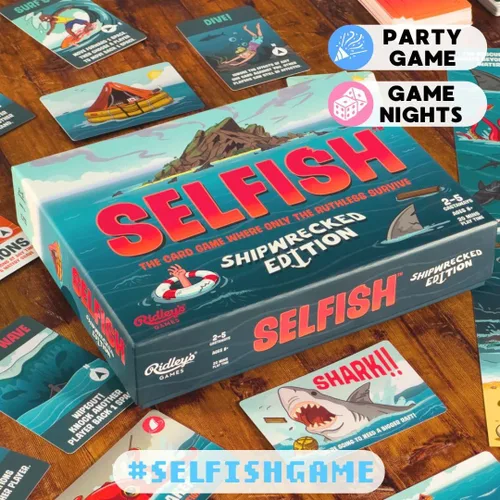 Vista 6 de Ridley's Juegos: Juego de cartas egoísta edición náufrago Juego de fiesta fácil de jugar para grupos Ideal para 2-5 jugadores Es una gran idea