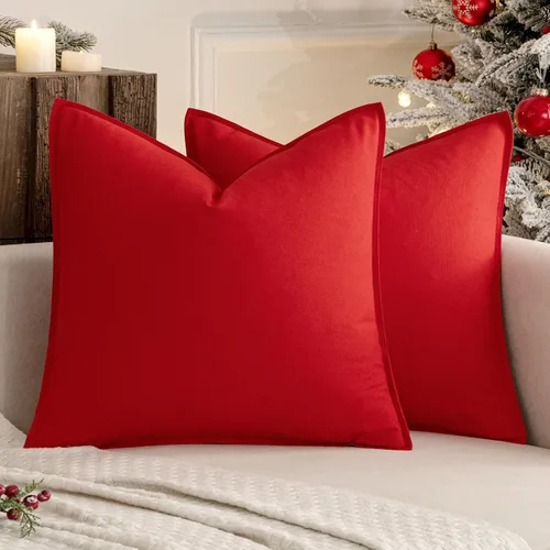 Vista 11 de MIULEE - Paquete de 2 fundas de cojín decorativas de lino, estilo bohemio y moderno, suaves, acento euro, para cama, neutral, fundas de cojín