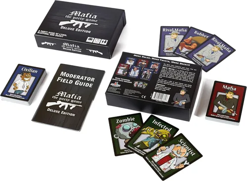 Vista 4 de Apostrophe Games Mafia El Juego de Fiesta Edición Deluxe – Un Juego de Mentiras, Engaños y Traición – Juego de Cartas, para Adultos y Adolescentes