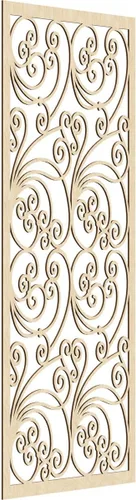 Vista 114 de 9 3/8"W x 24 3/8"H x 1/4"T Marilla Decorativos Paneles de Pared de Madera Calado, Abedul
