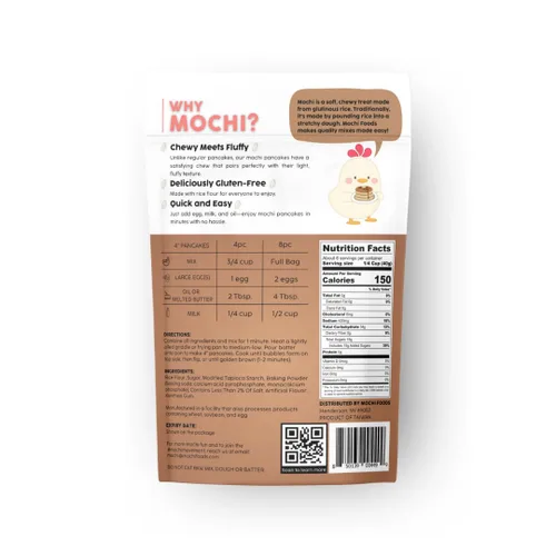 Vista 2 de Mochi Pancake Mix Chocolate sabor a nuez de macadamia 8 oz
