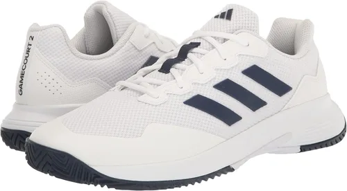 Vista 7 de adidas Gamecourt 2 - Tenis para hombre, Cloud White-team Navy Blue