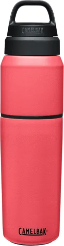 Vista 11 de CamelBak MultiBev - Botella de agua con aislamiento de acero inoxidable y taza de viaje Rosa Terracota/Rosa Camelia