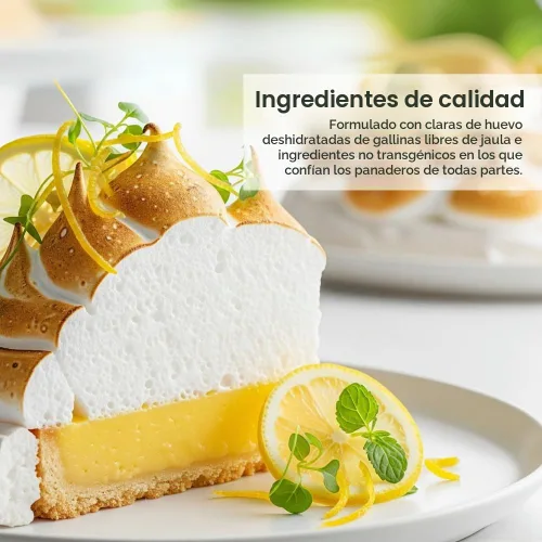 Vista 4 de Chefmaster Polvo de Merengue Deluxe, sustituto de clara de huevo de grado profesional para galletas de merengue, relleno de pastel, glaseado real