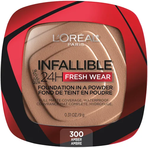 Vista 13 de L'Oréal Paris Infallible - Base de maquillaje en polvo, 24 horas de uso, impermeable, ámbar profundo, paquete de 3