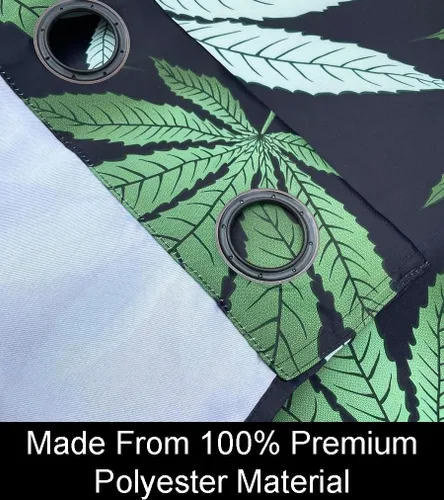 Vista 5 de Home Must Haves Manta de cama suave de microfibra de felpa con hojas de marihuana
