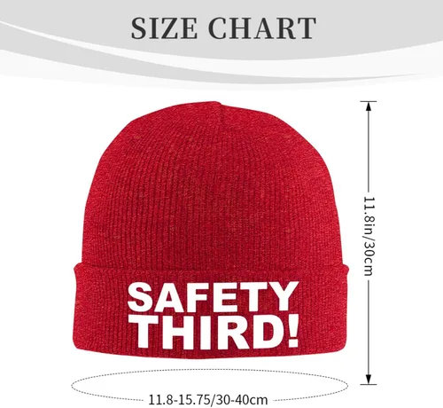 Vista 2 de Linlinouz Safety Third - Gorro de invierno para hombre y mujer