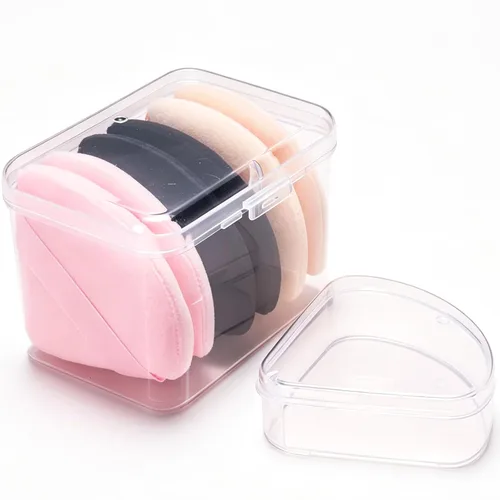 Vista 8 de Ocim 6 piezas de esponjas para polvo facial, esponjas de terciopelo suaves y triangulares para maquillaje, esponjas prensadas, esponjas aplicadoras