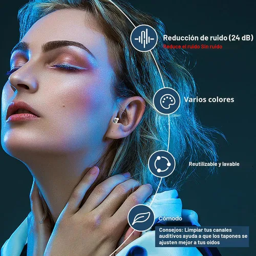 Vista 4 de Tapones para oídos de alta fidelidad para conciertos y músicos, tapones para la reducción de ruido, tecnología de filtro avanzado de 24 dB