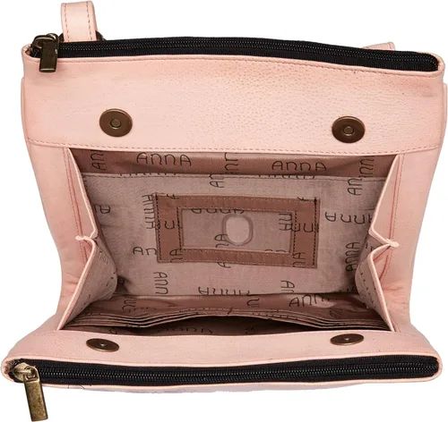 Vista 5 de Anna by Anuschka Genuine Leather Travel Organizer Triple Compartment - Hand-Painted Original Artwork