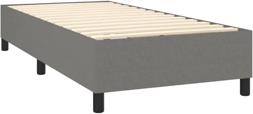 Vista 6 de vidaXL Cama de somier con colchón para el hogar, dormitorio, base de cama individual, base de espuma, muebles, color gris oscuro, 39.4 x 79.9