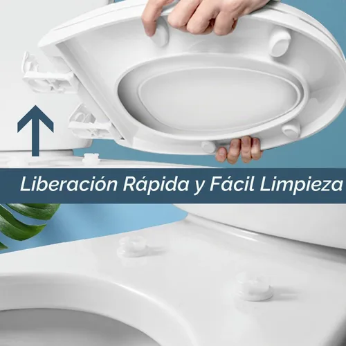 Vista 5 de Asiento de inodoro redondo con asiento de entrenamiento para ir al baño
