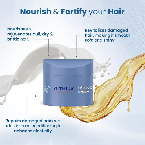 Vista 5 de Yuthika Mascarilla Profesional UltraCare 16.9 fl oz Tratamiento Acondicionador Profundo