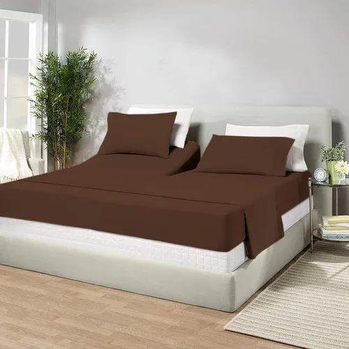 Vista 44 de Juego de sábanas de algodón de 600 hilos tamaño Queen dividido para base de cama ajustable, juego de sábanas de 4 piezas con bolsillo profundo