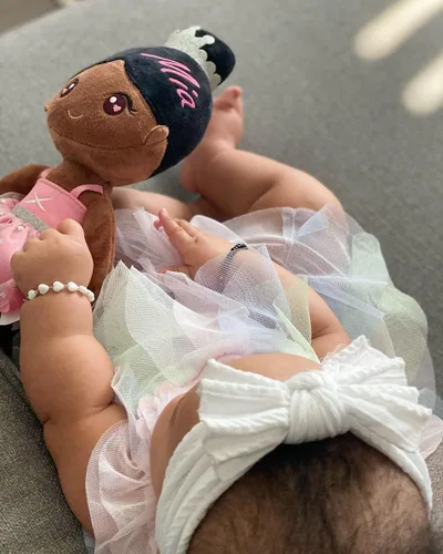 Vista 8 de Gloveleya - Ballet Girl - Muñeca de felpa suave personalizable con diseño de ballet para niñas, para regalo, color negro, de 13 pulgadas, con caja
