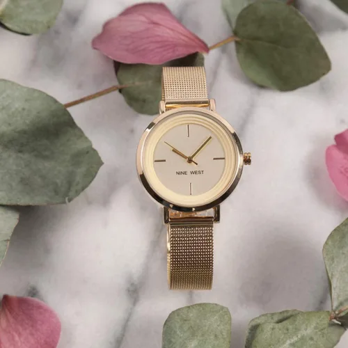 Vista 5 de Nine West - Reloj de brazalete de malla para mujer