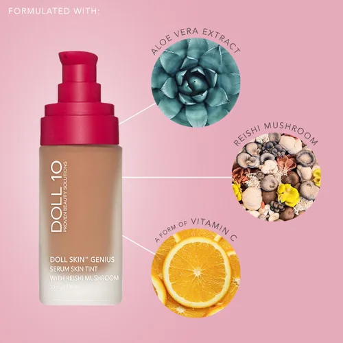Vista 3 de Doll Skin Genius™ Suero Tinte de piel con hongo Reishi (profundo)