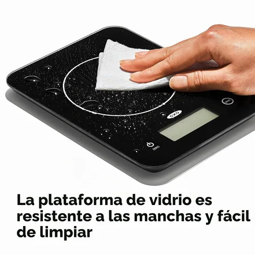 Vista 3 de OXO Good Grips - Báscula de vidrio para alimentos de todos los días, 5 kg/11 lb