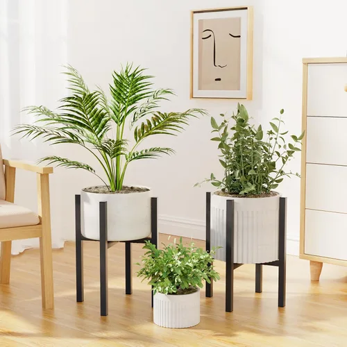 Vista 6 de Linpla Soporte de Metal Ajustable para Plantas de Interior y Exterior - Se Adapta a Macetas de 8 a 12 Pulgadas - Soporte para Macetas Moderno