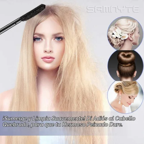 Vista 5 de Samnyte Barra de acabado de cabello, (paquete de 4) Control Flash Moment Flyaway y máscara brillante para cabello de bebé y desprendimientos rotos