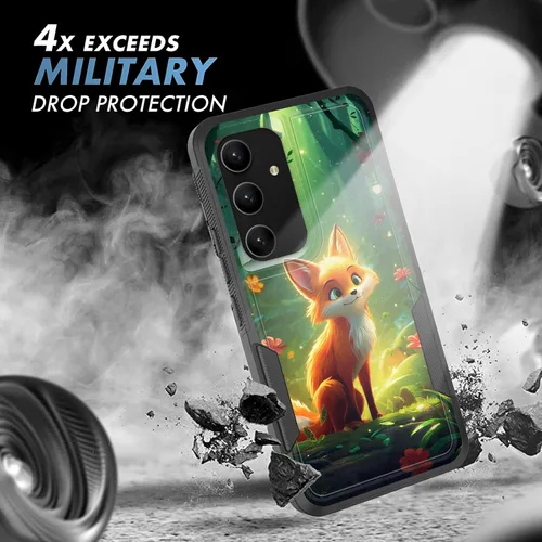 Vista 117 de Funda para Galaxy A14 5G, resistente de doble capa híbrida de policarbonato duro, goma suave, a prueba de golpes, funda protectora resistente
