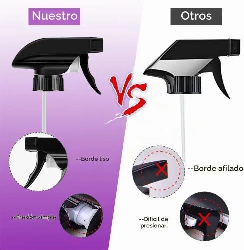 Vista 5 de AMORIX Boquilla pulverizadora de gatillo de botella de 12 piezas, boquilla de repuesto resistente con pulverizador de corriente de niebla, se adapta