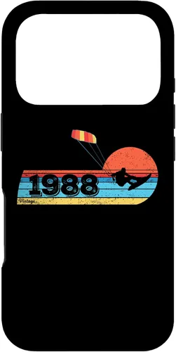 Vista 30 de Kitesurfer Kitesurfing Birthday Vintage 1988 Born Kitesurf Case for iPhone 16