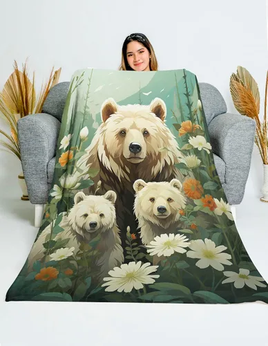 Vista 3 de Bear Blanket - Bear Gifts for Friends & Family 30" x 40