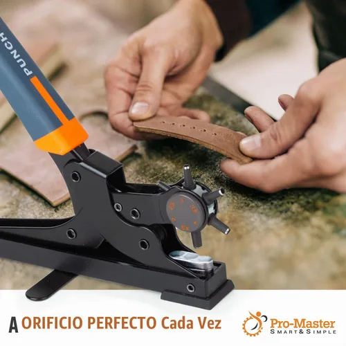 Vista 7 de Herramienta perforadora de cuero para cinturón de escritorio, diseño de mesa más fácil de usar para correa de reloj, correa de bolso. Acero al