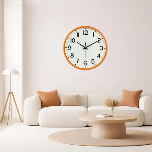 Vista 8 de Reloj de pared, moderno reloj de pared pequeño de 8 pulgadas, funciona con pilas, silencioso, analógico, clásico, para oficina, hogar, baño, cocina