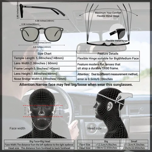 Vista 4 de ROCKNIGHT Lentes de sol polarizados con protección UV400 ultra ligeros unisex lentes planos
