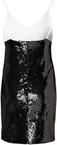 Vista 5 de Divhosrg Vestidos de fiesta para mujer, falda sexy con lentejuelas, cuello en V, falda con tirantes para mujer, vestidos de fiesta para mujer 2023