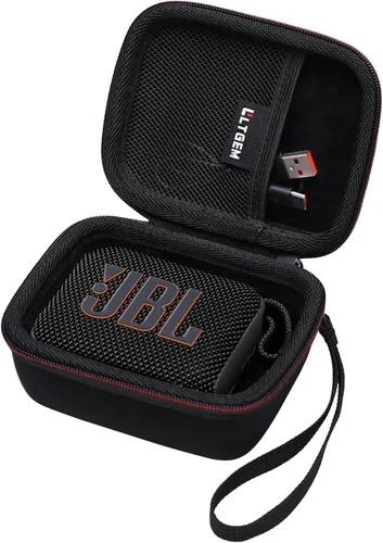 Vista 20 de LTGEM - Funda compatible con altavoces JBL GO 4, silicona suave para altavoces JBL GO 4, color negro
