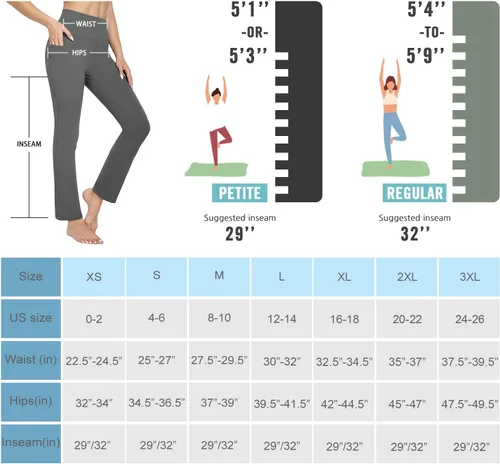 Vista 6 de BALEAF Pantalones de yoga con bolsillos para mujer de 29 pulgadas 32 pulgadas, pierna recta, cintura alta, pantalones de entrenamiento casuales