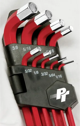 Vista 3 de Performance Tool W9135 Juego de llaves hexagonales Sae de brazo largo, 9 piezas