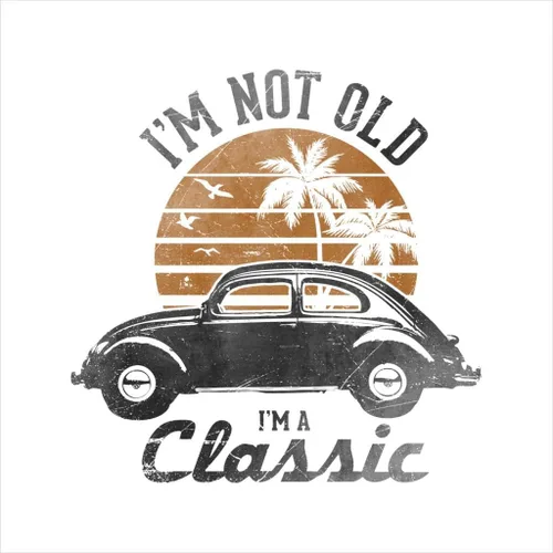 Vista 2 de Volkswagen Camiseta para mujer Im Not Old Im A Classic