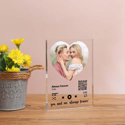 Vista 13 de Placa de música personalizada, cubierta de álbum de canción personalizada, marco de fotos personalizado, arte de vidrio, regalo de fotos, regalo