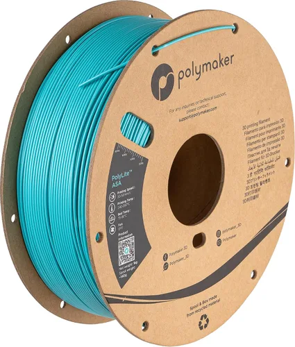 Vista 20 de Polymaker Filamento ASA de 0.07 in, negro, 2.2 lbs, resistente a los rayos 4.370 – 0.07 in negro (código hexagonal: #17161a)