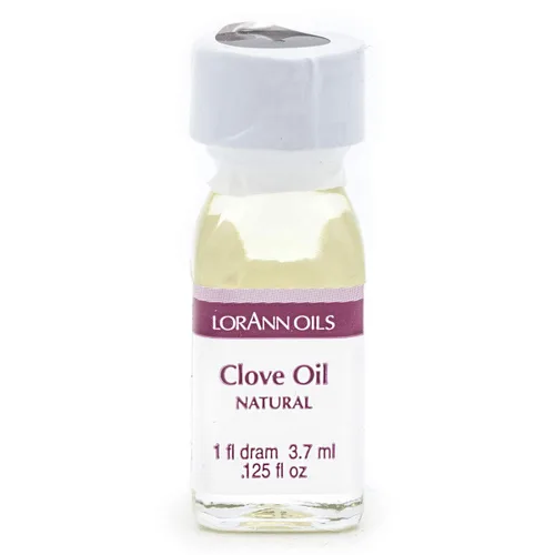 Vista 3 de LorAnn Aceite de hoja de clavo SS Sabor natural, 1 botella de dram (0.0125 fl oz - 0.1 fl oz - 1 cucharadita)