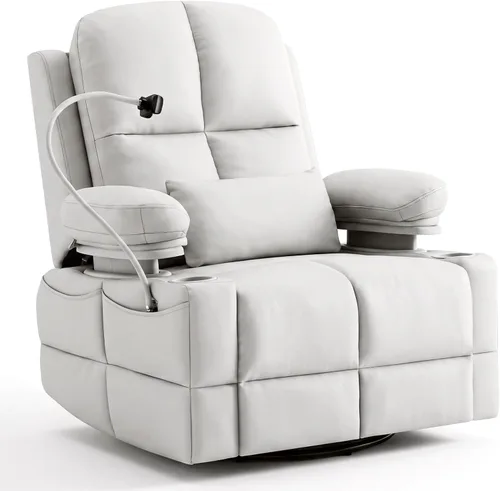 Vista 10 de MAMAZING Lullapod - Silla reclinable giratoria de triple motor, color gris gris (Urban Gray)