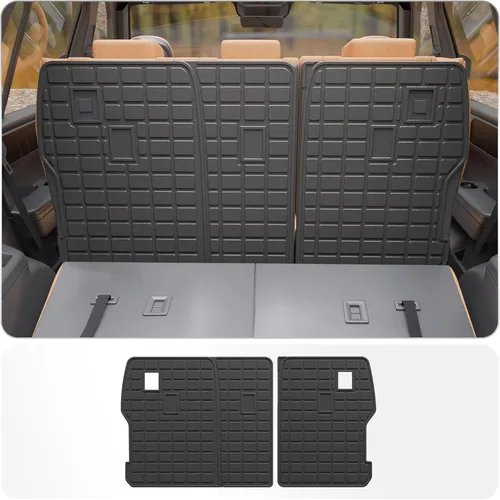 Vista 8 de Alfombrillas Protectoras Compatible con Toyota 4Runner 2025 2026 de 7 Asientos Protector de Asiento Trasero de 2da Fila Cubierta TPE Forros