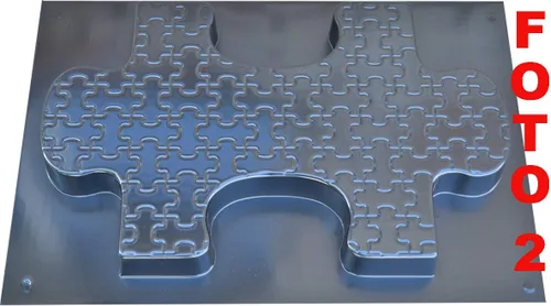 Vista 2 de SvitMolds Puzzle Stepping Stone Mold Molde de cemento de hormigón Rompecabezas ABS Camino de jardín #S51