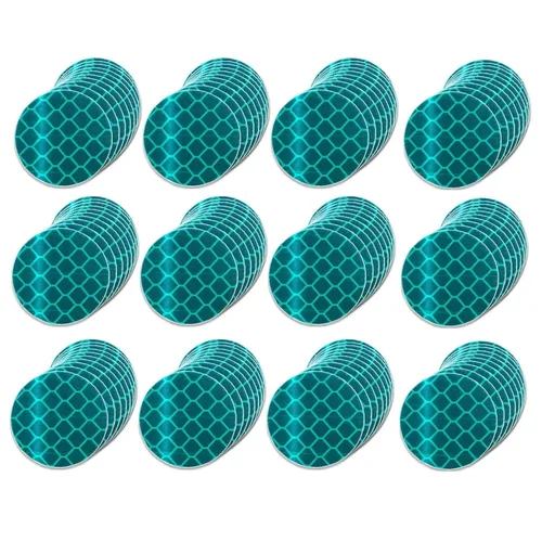 Vista 180 de Pegatinas reflectantes 1 pulgada de diámetro Redondas Reflectoras, Cinta adhesiva impermeable al aire libre de alta visibilidad (80 piezas)